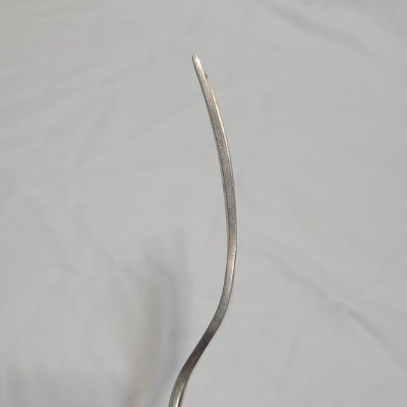 Antique Benares Silver Serving Fork Meat Patina John Round & Sons JR & S BP - Picture 5 of 14